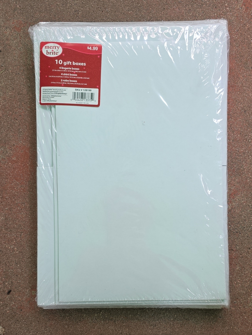 Merry Brite White Gift Boxes - 10 Pack